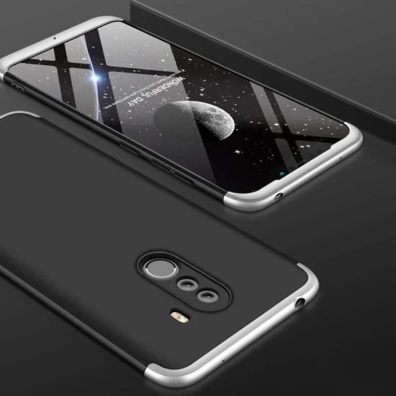 For XIAOMI Pocophone F1 Ultra Slim PC Back Cover Non-slip Shockproof 360 Degree Full Protective Case gold