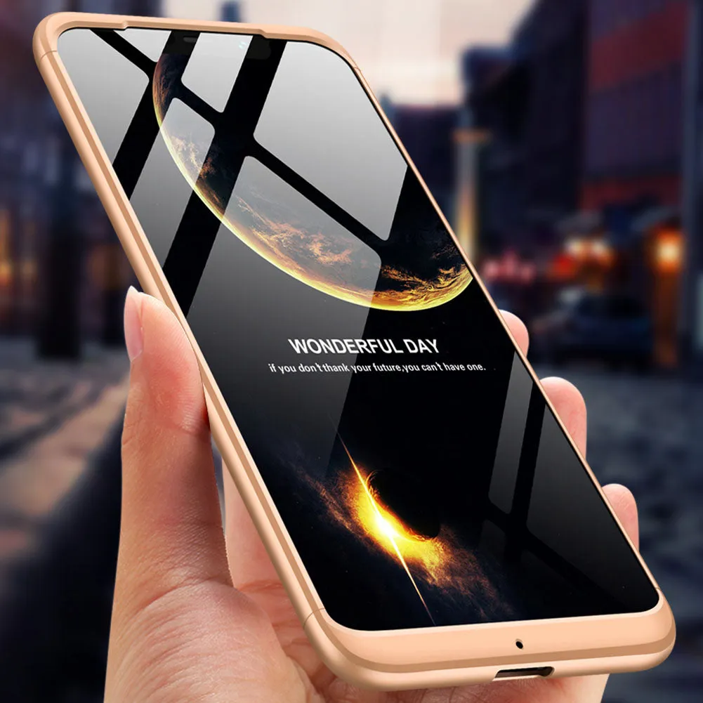 For XIAOMI Pocophone F1 Ultra Slim PC Back Cover Non-slip Shockproof 360 Degree Full Protective Case gold