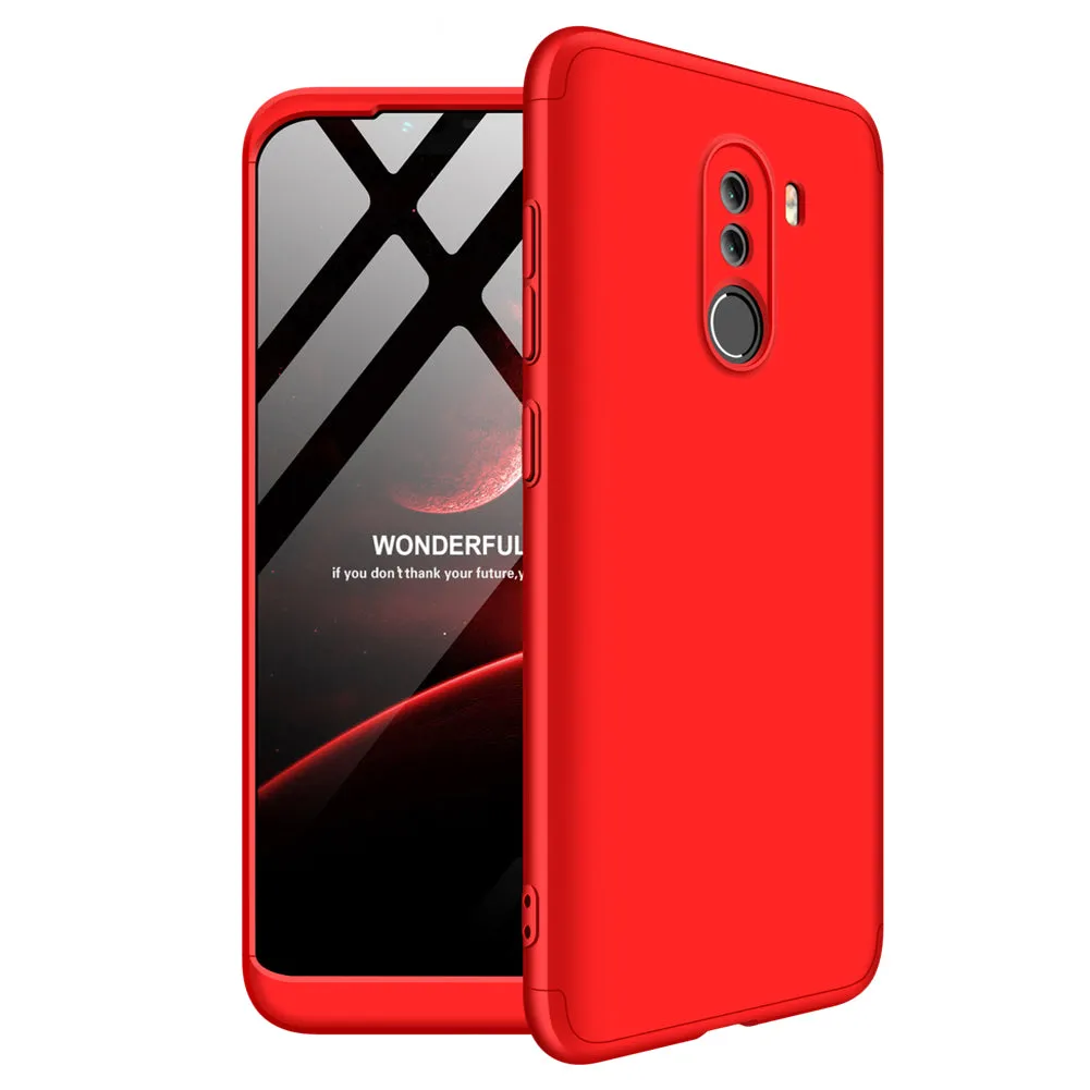 For XIAOMI Pocophone F1 Ultra Slim PC Back Cover Non-slip Shockproof 360 Degree Full Protective Case gold