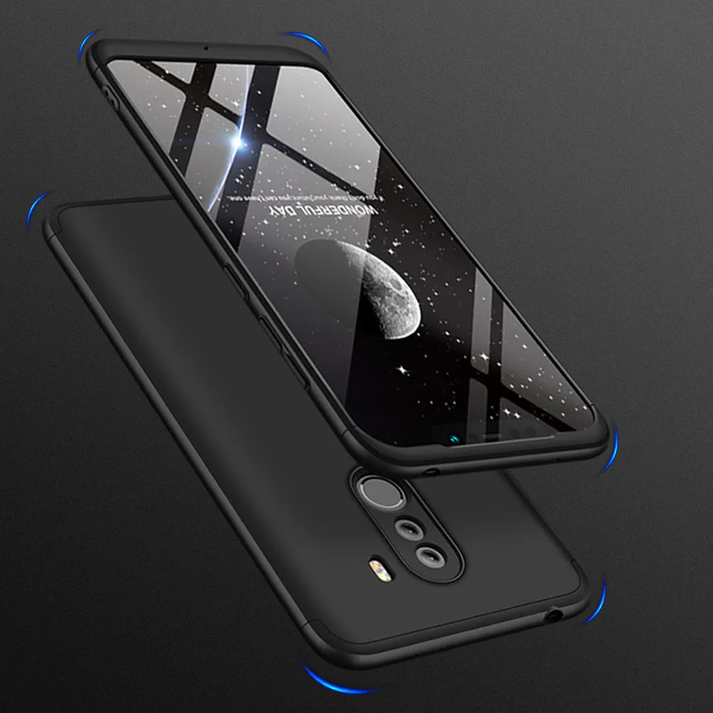 For XIAOMI Pocophone F1 Ultra Slim PC Back Cover Non-slip Shockproof 360 Degree Full Protective Case gold
