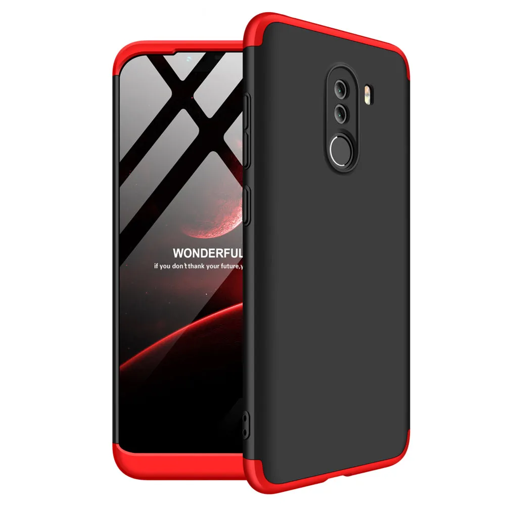 For XIAOMI Pocophone F1 Ultra Slim PC Back Cover Non-slip Shockproof 360 Degree Full Protective Case gold
