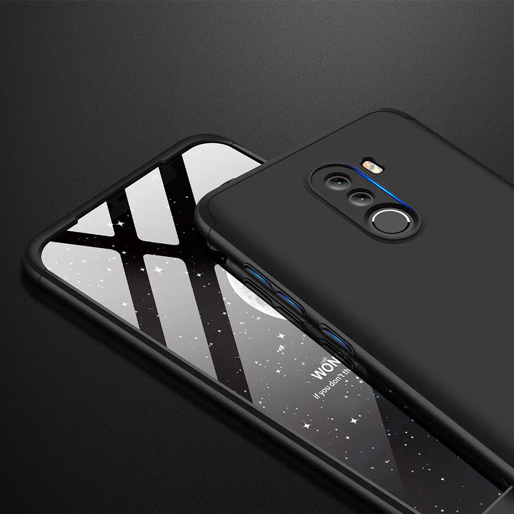 For XIAOMI Pocophone F1 Ultra Slim PC Back Cover Non-slip Shockproof 360 Degree Full Protective Case gold