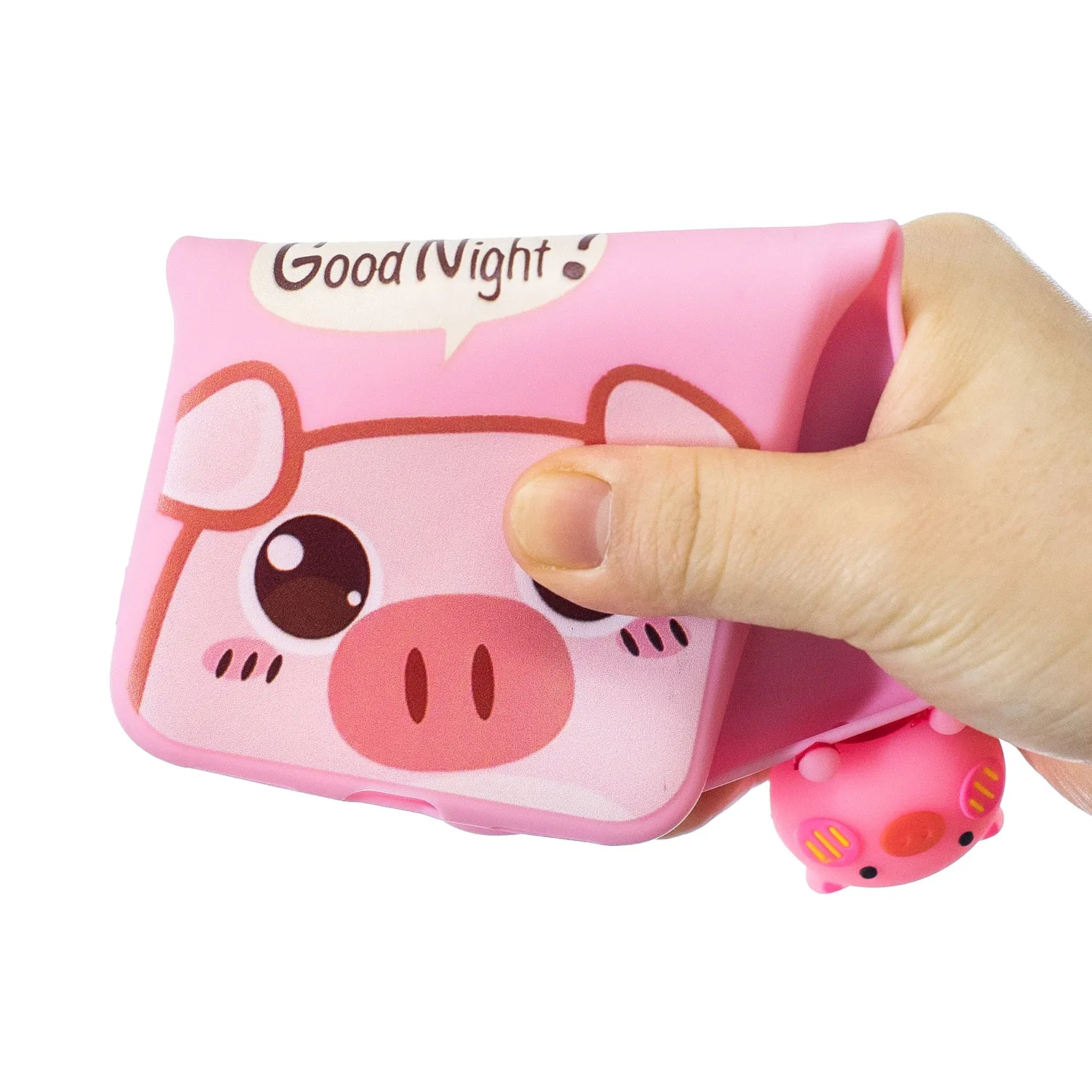 For XIAOMI Redmi 5A 3D Cute Coloured Painted Animal TPU Anti-scratch Non-slip Protective Cover Back Case Light pink