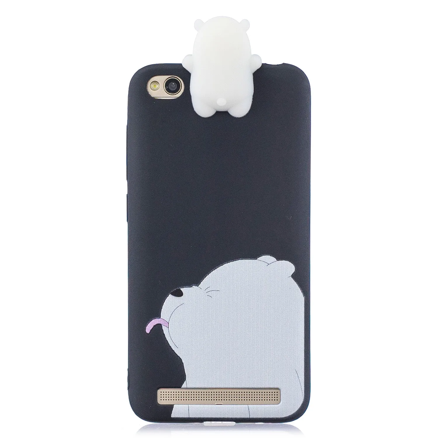 For XIAOMI Redmi 5A 3D Cute Coloured Painted Animal TPU Anti-scratch Non-slip Protective Cover Back Case Light pink