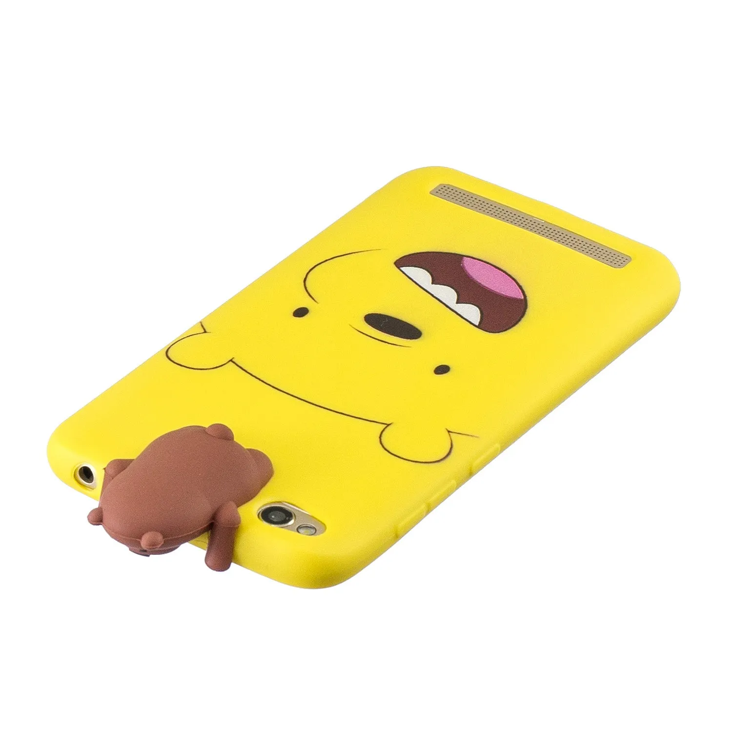 For XIAOMI Redmi 5A 3D Cute Coloured Painted Animal TPU Anti-scratch Non-slip Protective Cover Back Case Light pink