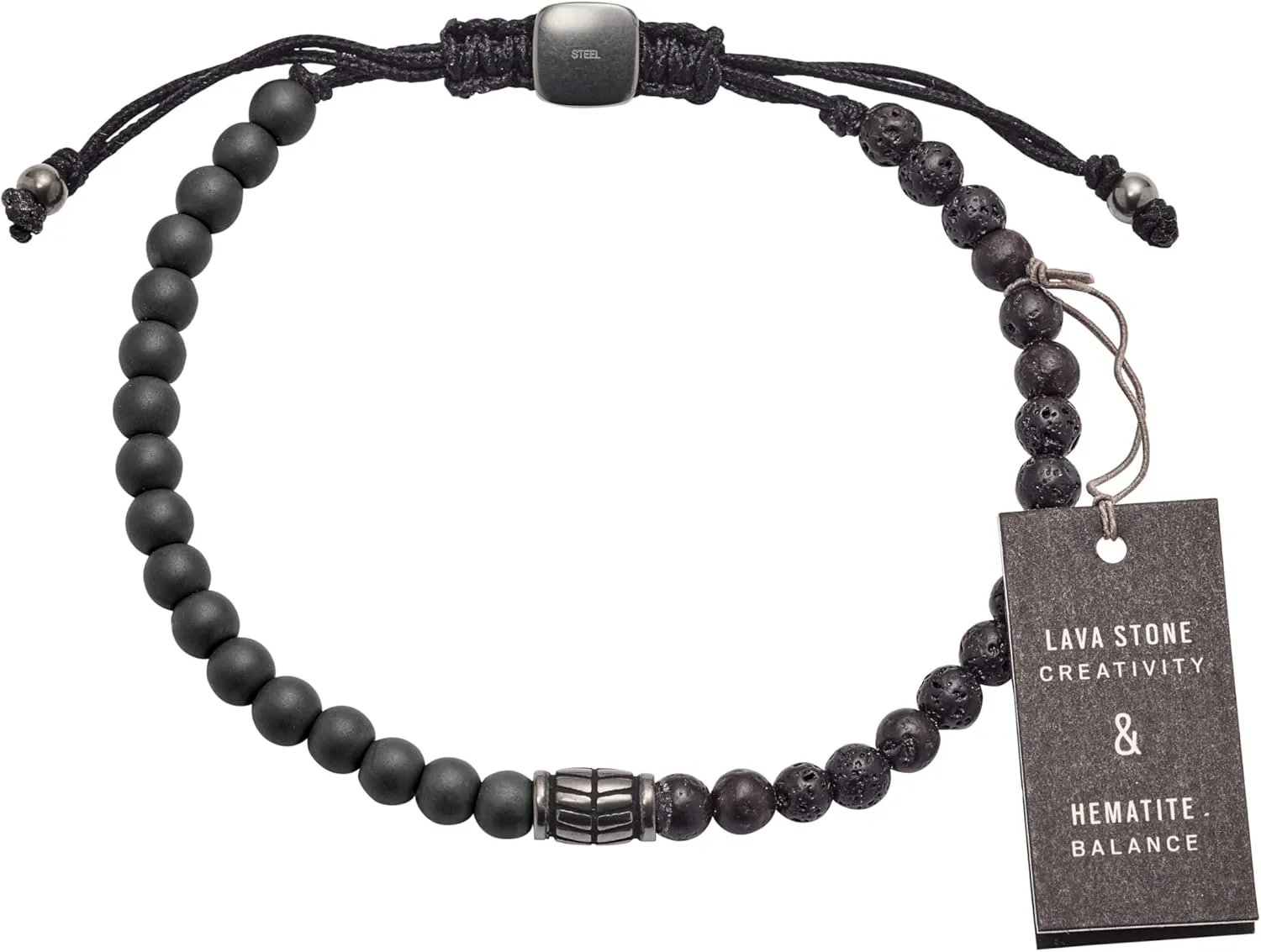 Fossil Men's Stainless Steel and Genuine Leather and/or Beaded Bracelet for Men