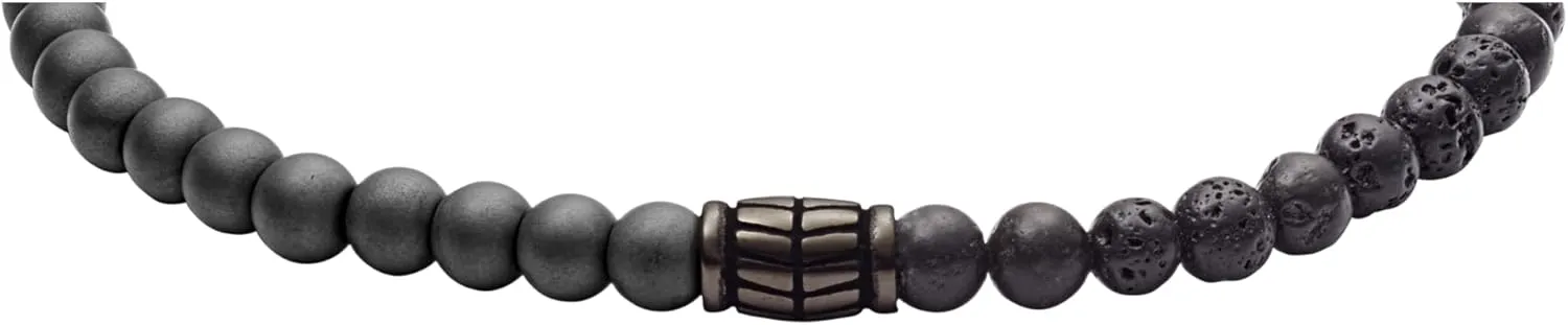 Fossil Men's Stainless Steel and Genuine Leather and/or Beaded Bracelet for Men