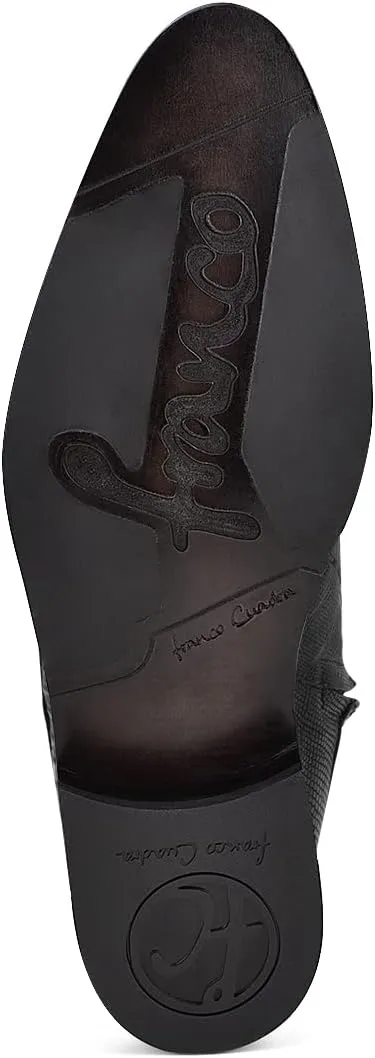 Franco Cuadra Men's Dress Boots in Genuine Lizard Leather Black