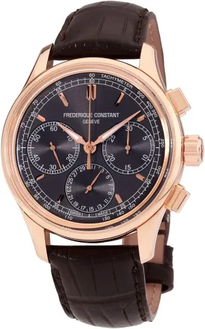 Frederique Constant Manufacture Grey Dial Leather Strap Men's Watch FC-760DG4H9
