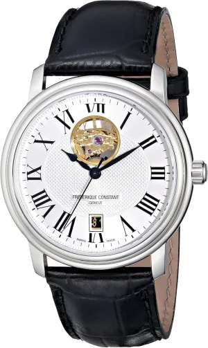 Frederique Constant Men's FC315M4P6 Persuasion Stainless Steel Watch with Black Band