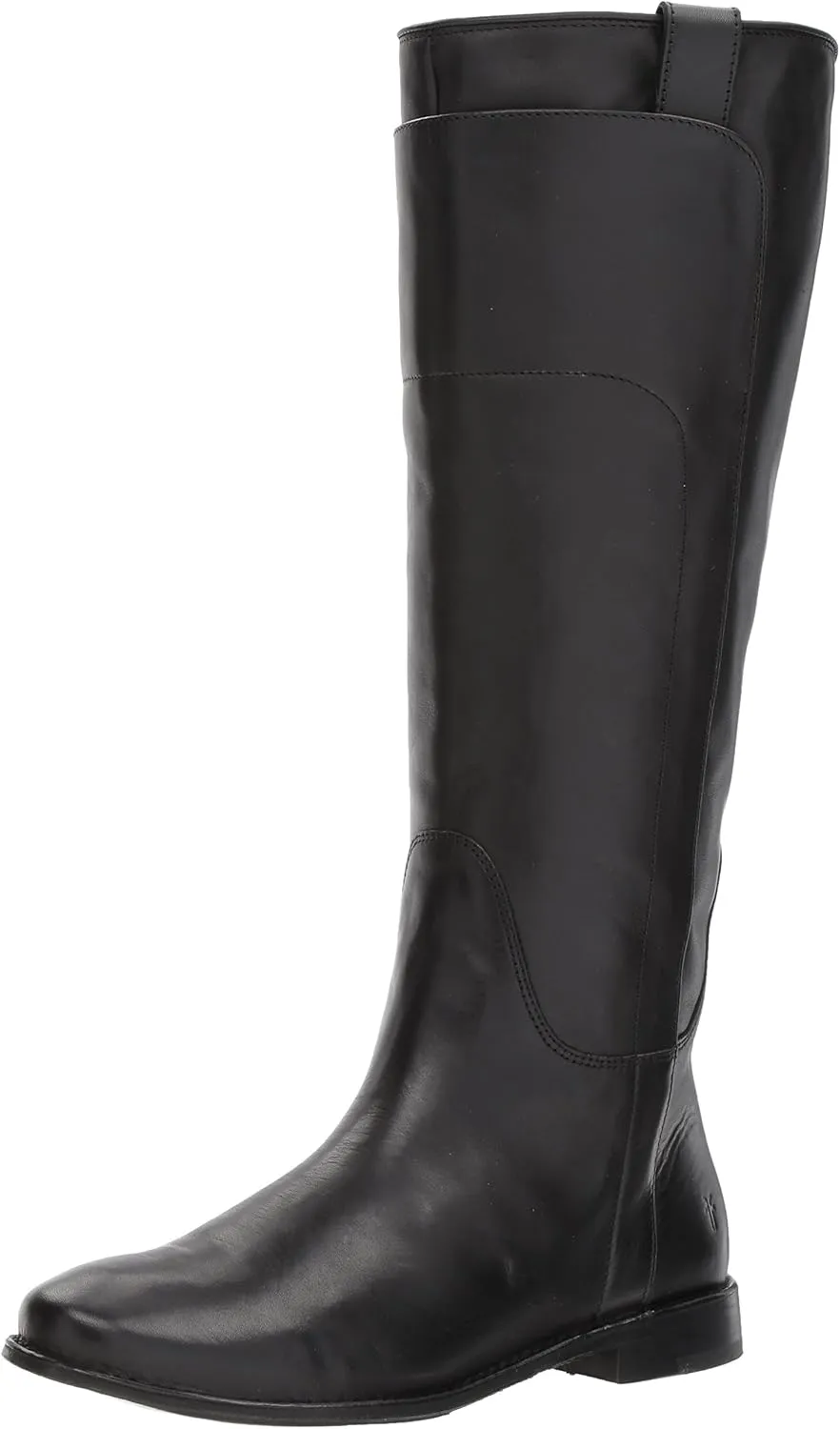 Frye Paige Tall Riding Boots for Women Made from Antiqued Italian Leather with Overlapping Front Panels, Stacked Leather Heel, and Leather Outsole – 16” Shaft Height