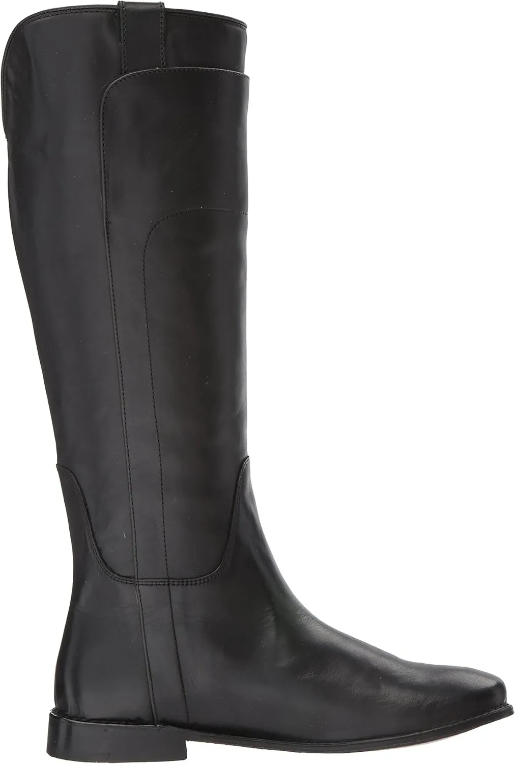 Frye Paige Tall Riding Boots for Women Made from Antiqued Italian Leather with Overlapping Front Panels, Stacked Leather Heel, and Leather Outsole – 16” Shaft Height