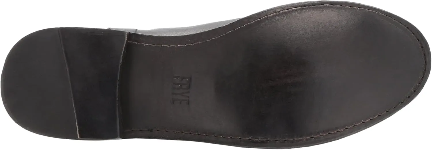 Frye Paige Tall Riding Boots for Women Made from Antiqued Italian Leather with Overlapping Front Panels, Stacked Leather Heel, and Leather Outsole – 16” Shaft Height