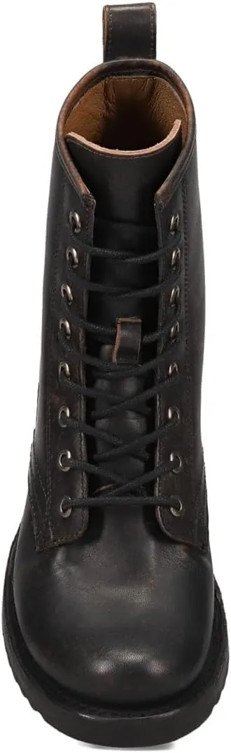 Frye Veronica Women’s Combat Boots Crafted from Hand-Burnished Vintage Italian Leather with Genuine Stitch-Down Welt Construction and Leather Lining – 6 ¾” Shaft Height