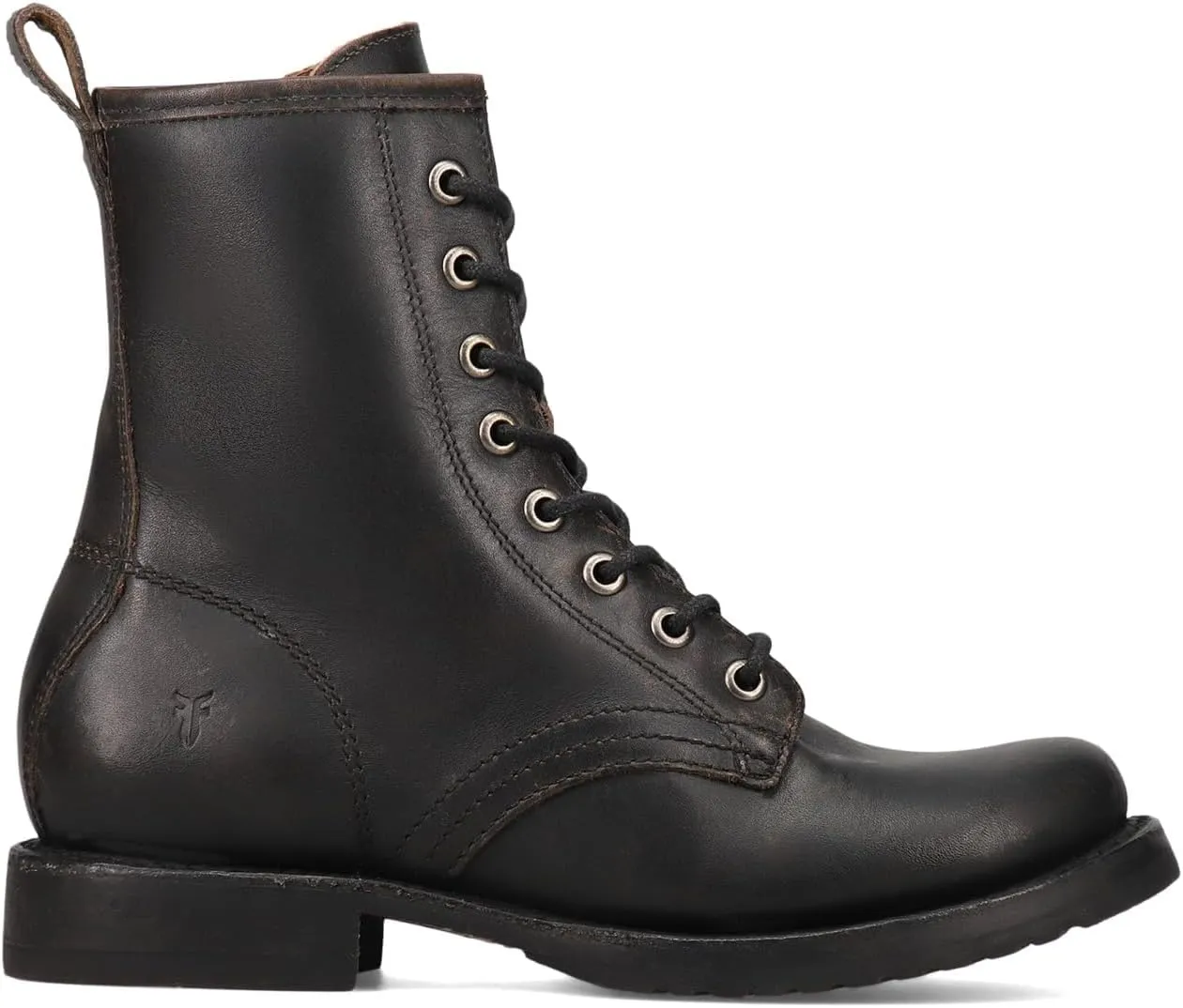 Frye Veronica Women’s Combat Boots Crafted from Hand-Burnished Vintage Italian Leather with Genuine Stitch-Down Welt Construction and Leather Lining – 6 ¾” Shaft Height