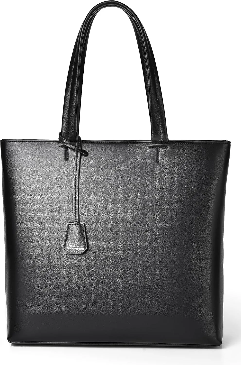 FSD.WG Men's Tote Bag,Business Bag, Leather Briefcase,Elegant Leather,Large Capacity,Black