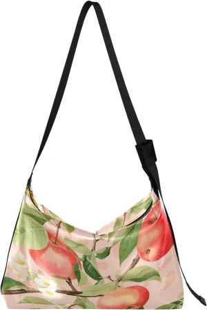 GAIGEO Watercolor Pansies and Flowers Leather Crossbody Bag, Crossbody Bag Leather Wide Strap, Leather Sling Bag Men