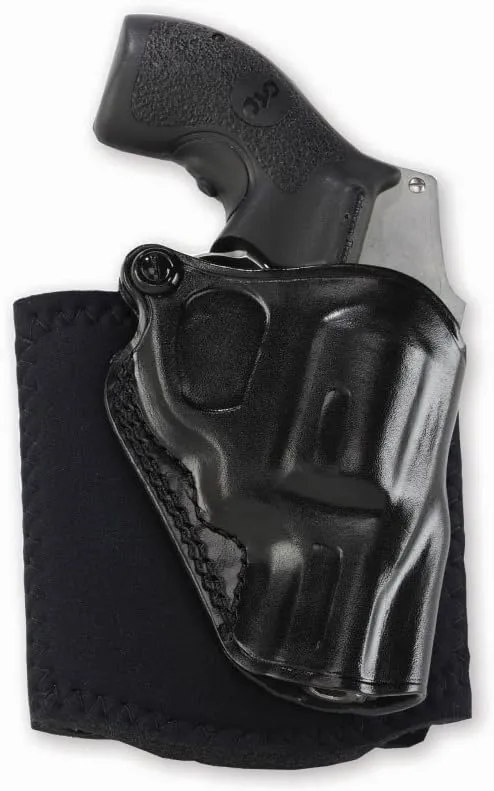 Galco Ankle Glove Leather Handgun Holster, Right Hand, Black, AG158B