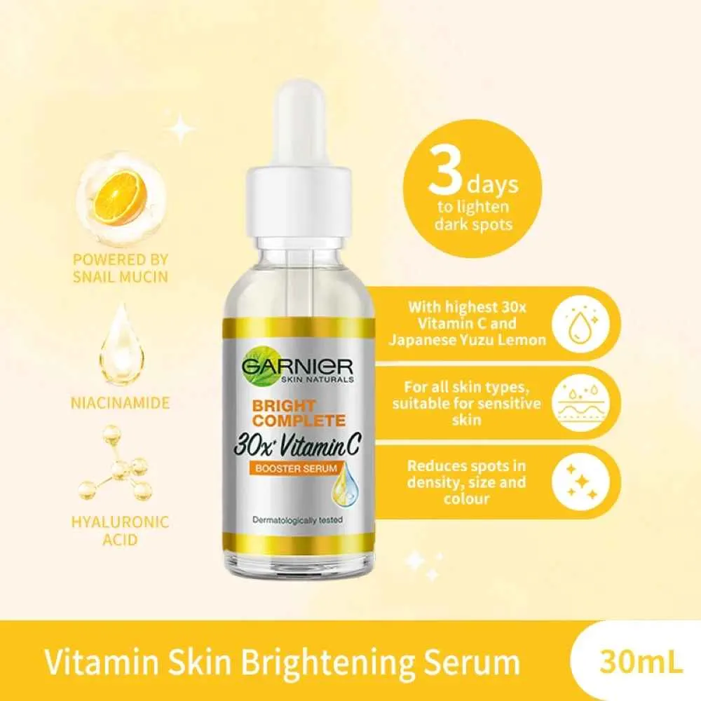 Garnier Whitening Essence 30ml – Acne Mark Repair & Pore Shrink Serum