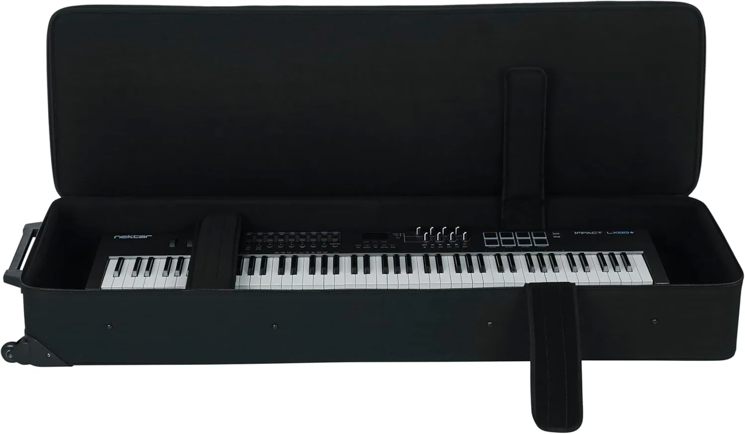 Gator Cases Lightweight Rolling Keyboard Case for Slim Extra Long 88 Note Keyboards and Electric Pianos (GK-88 SLXL)