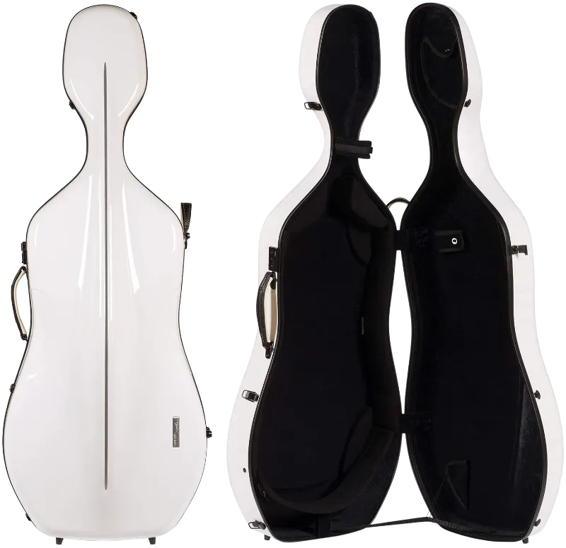 GEWA Air 3.9 Cello Case White Gloss with Black Interior