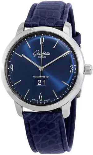 Glashutte Sixties Panorama Date Automatic Blue Dial Men's Watch 2-39-47-06-02-04