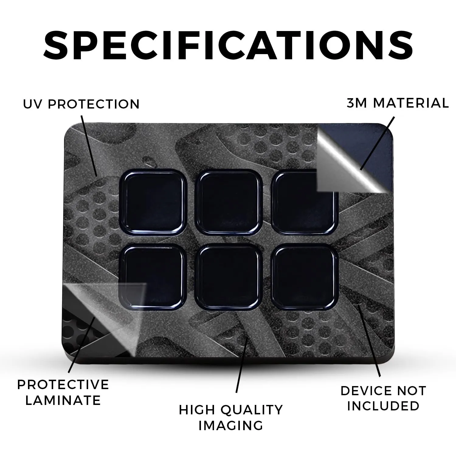 Glossy Glitter Skin Compatible with Elgato Stream Deck Mini - Tech Wave - Premium 3M Vinyl Protective Wrap Decal - Easy to Apply | Made in The USA by MightySkins