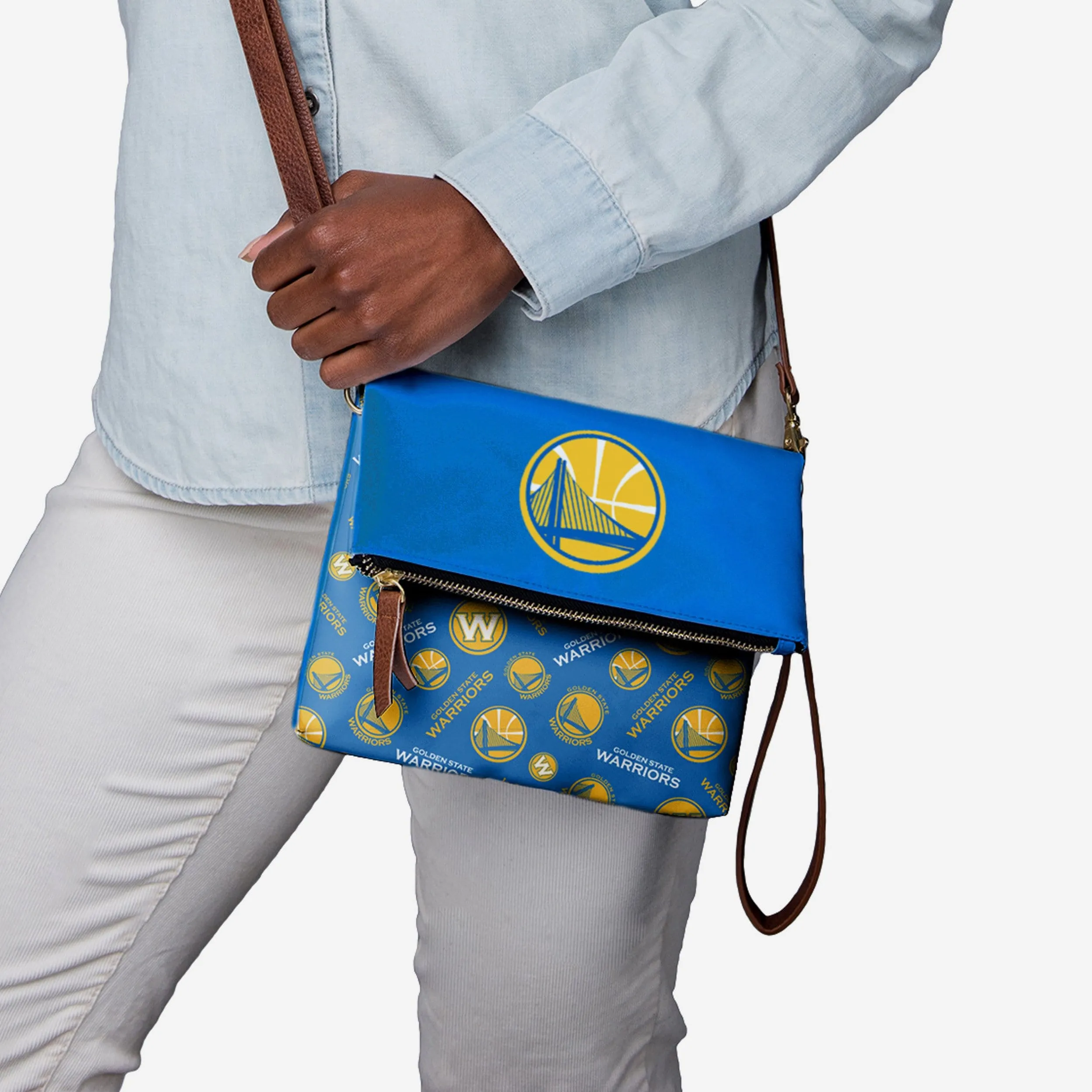 Golden State Warriors Printed Collection Foldover Tote Bag