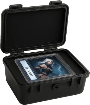 Graded Card Storage Box, PSA Slab Case Holder Compatible with PSA Magnetic Cards, Trading Card Storage Boxes, Waterproof Top Loader Storage Hard Cases Hold up to 12 Graded Cards