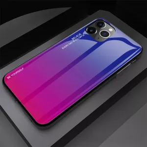 Gradient Tempered Glass Case For iPhone