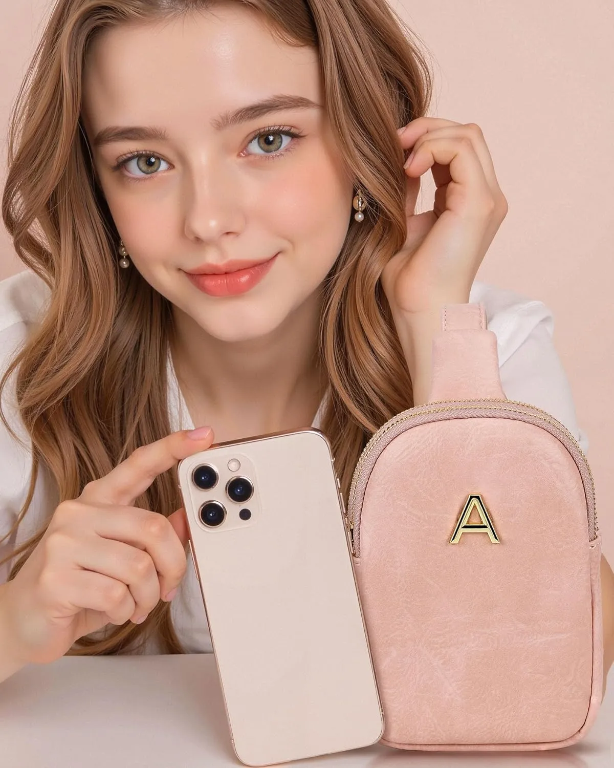 Graduation Gifts, Initial Crossbody Bags for Women Girls, Lightweight Mini Shoulder Bag, Leather Waterproof Sling Bag, Monogrammed Gifts for Teens, Cute Trendy Stuff, Travel Essentials