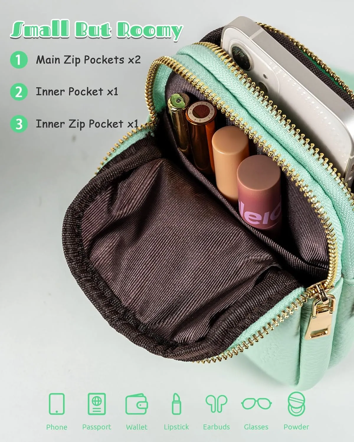 Graduation Gifts, Initial Crossbody Bags for Women Girls, Lightweight Mini Shoulder Bag, Leather Waterproof Sling Bag, Monogrammed Gifts for Teens, Cute Trendy Stuff, Travel Essentials