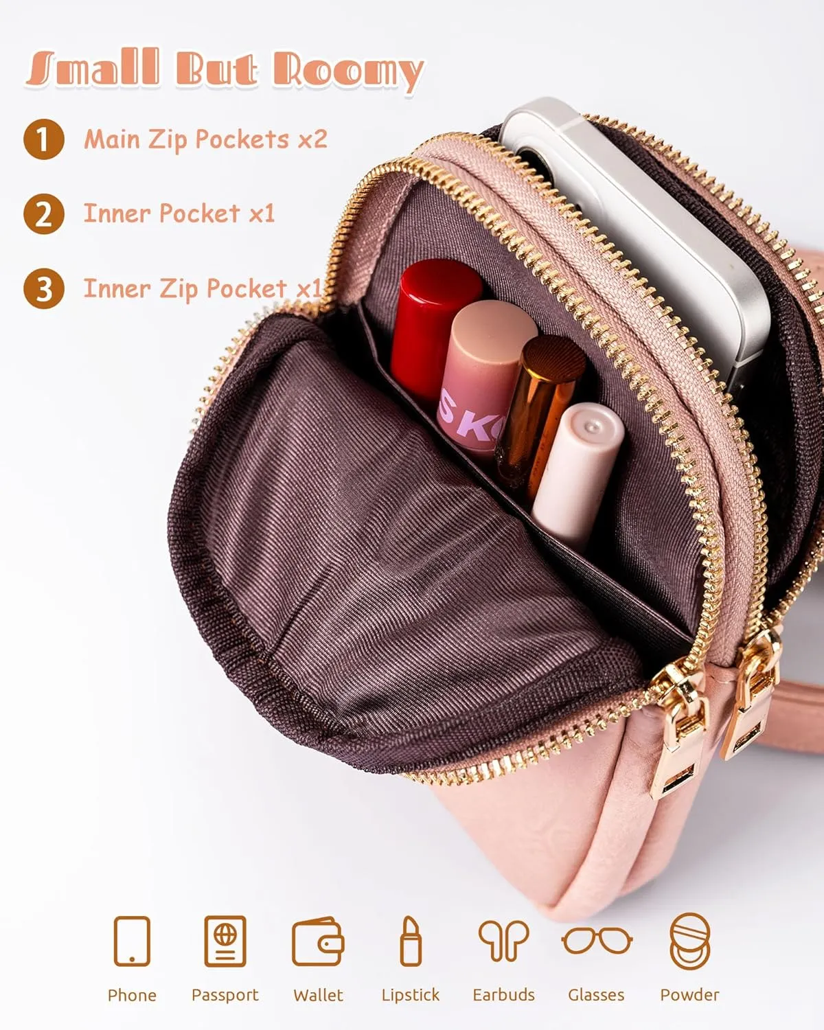 Graduation Gifts, Initial Crossbody Bags for Women Girls, Lightweight Mini Shoulder Bag, Leather Waterproof Sling Bag, Monogrammed Gifts for Teens, Cute Trendy Stuff, Travel Essentials