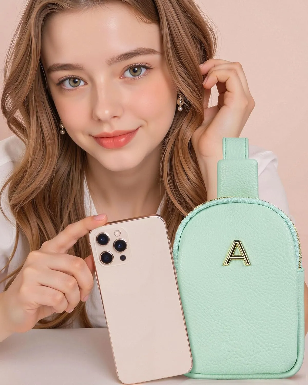 Graduation Gifts, Initial Crossbody Bags for Women Girls, Lightweight Mini Shoulder Bag, Leather Waterproof Sling Bag, Monogrammed Gifts for Teens, Cute Trendy Stuff, Travel Essentials