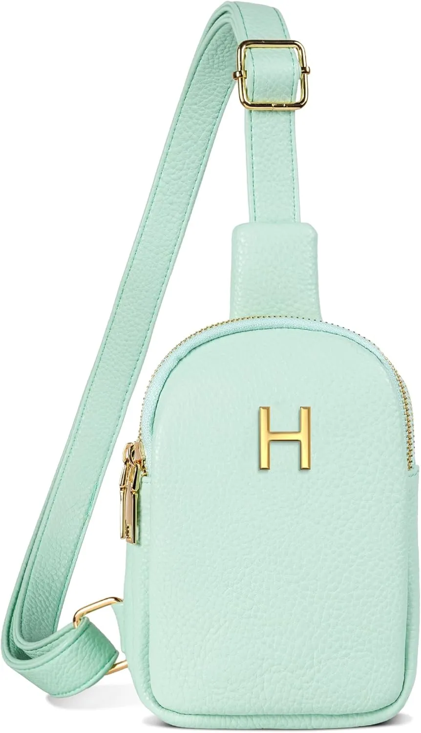 Graduation Gifts, Initial Crossbody Bags for Women Girls, Lightweight Mini Shoulder Bag, Leather Waterproof Sling Bag, Monogrammed Gifts for Teens, Cute Trendy Stuff, Travel Essentials