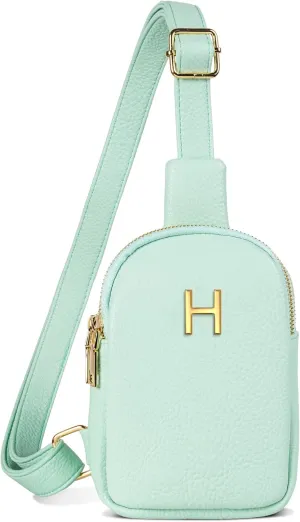Graduation Gifts, Initial Crossbody Bags for Women Girls, Lightweight Mini Shoulder Bag, Leather Waterproof Sling Bag, Monogrammed Gifts for Teens, Cute Trendy Stuff, Travel Essentials