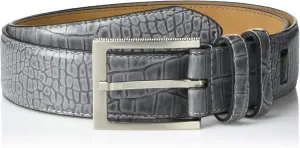 Greg Norman Men's Croco Belt, Gray, 38