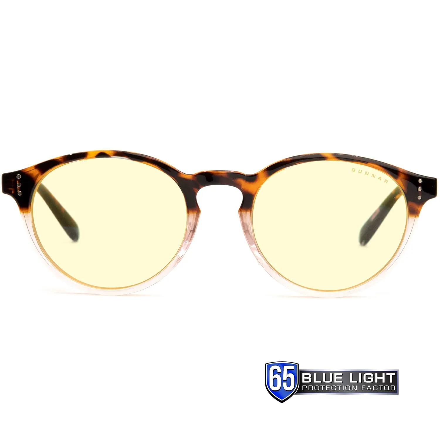 GUNNAR - Premium Gaming and Computer Glasses - Blocks 35% Blue Light - Attaché, Tortoise/Rose Fade, Clear Tint