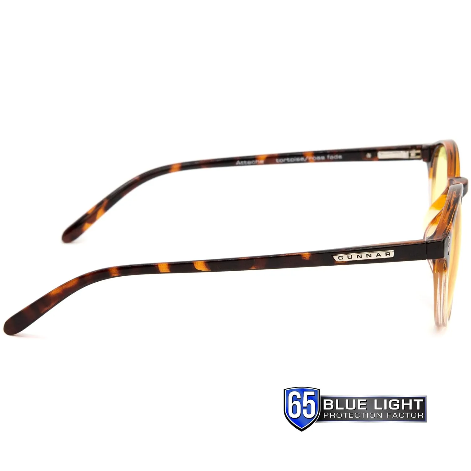 GUNNAR - Premium Gaming and Computer Glasses - Blocks 35% Blue Light - Attaché, Tortoise/Rose Fade, Clear Tint