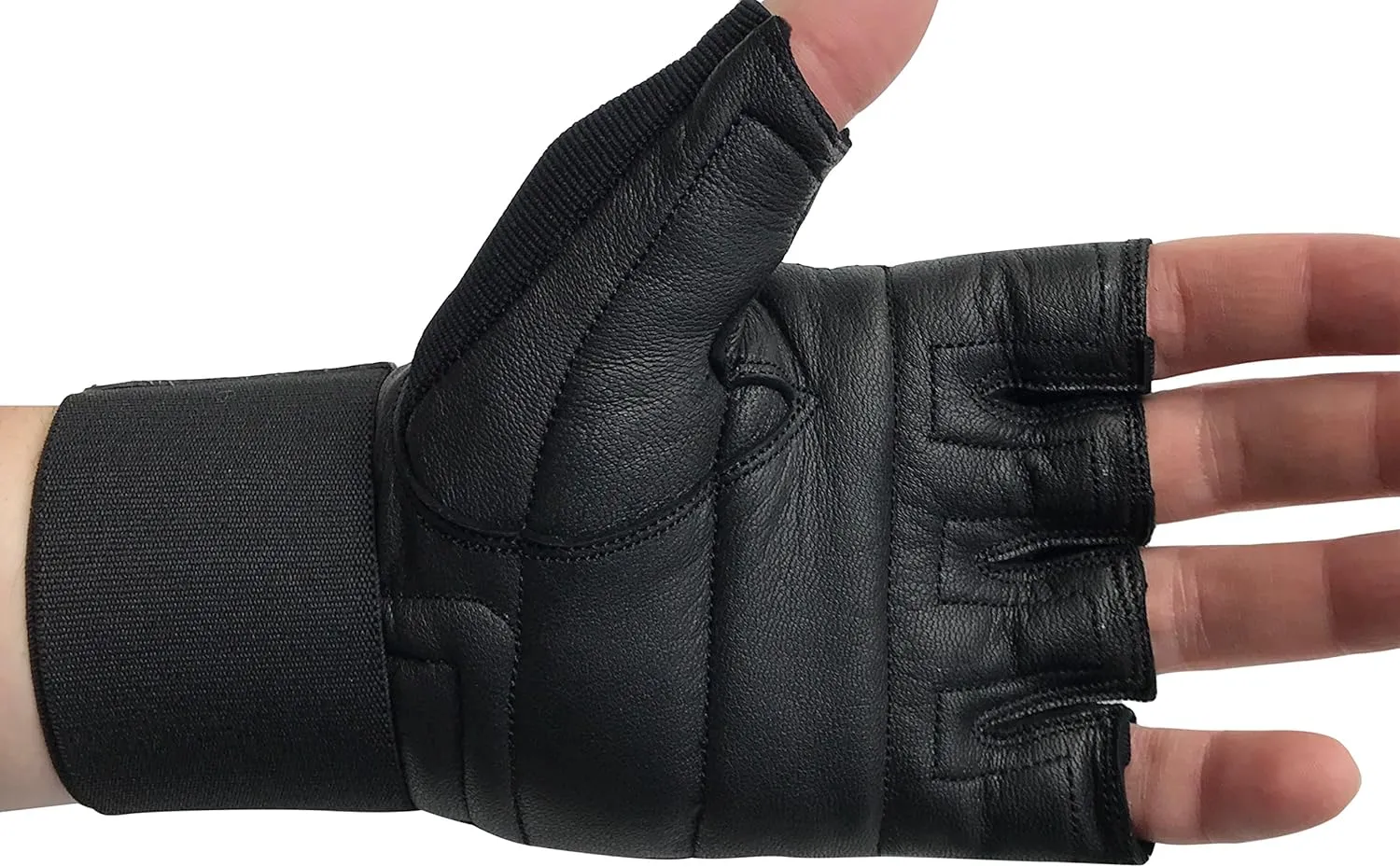 Gym Gloves with Wrist Support for Gym Workout, Crossfit,Weightlifting Black/White or Black Premium Quality Materials.