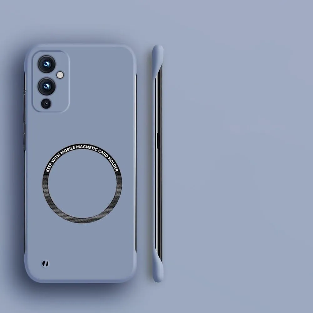 Hard PC Frameless Magnetic Phone Case for Oneplus 10 Pro 9R 9RT 10R 10T 11 9 8T 7T 8 7 Pro Matte Thin Cover,Gray,for Oneplus 7T