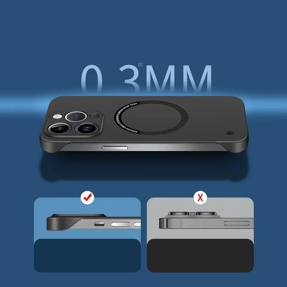 Hard PC Frameless Magnetic Phone Case for Oneplus 10 Pro 9R 9RT 10R 10T 11 9 8T 7T 8 7 Pro Matte Thin Cover,Gray,for Oneplus 7T