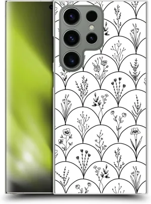 Head Case Designs Officially Licensed Anis Illustration Wild Flowers Black Scallops Spring Patterns Hard Back Case Compatible with Samsung Galaxy S24 Ultra 5G
