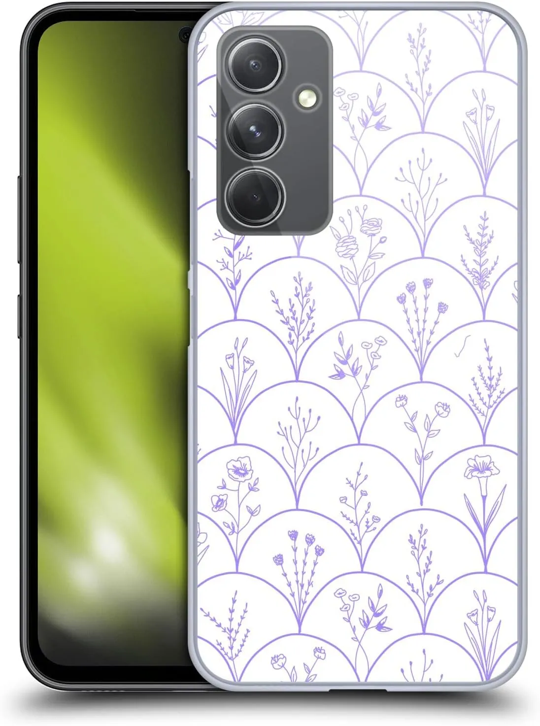 Head Case Designs Officially Licensed Anis Illustration Wild Flowers Purple Scallops Spring Patterns Hard Back Case Compatible with Samsung Galaxy A54 5G