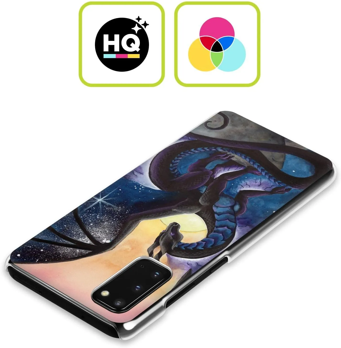 Head Case Designs Officially Licensed Carla Morrow Nightfall Dragons Hard Back Case Compatible with Samsung Galaxy S22 5G