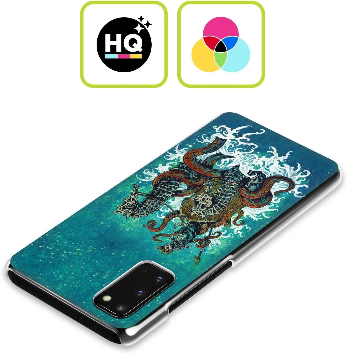 Head Case Designs Officially Licensed David Lozeau Neptune Nautical Skeleton Grunge Hard Back Case Compatible with Samsung Galaxy A34 5G