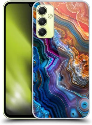 Head Case Designs Officially Licensed Haroulita Multicolor Agates Hard Back Case Compatible with Samsung Galaxy A34 5G