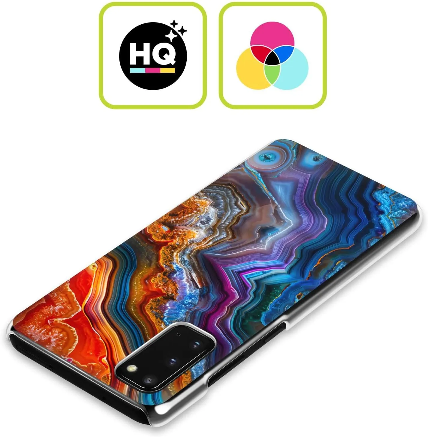 Head Case Designs Officially Licensed Haroulita Multicolor Agates Hard Back Case Compatible with Samsung Galaxy A34 5G