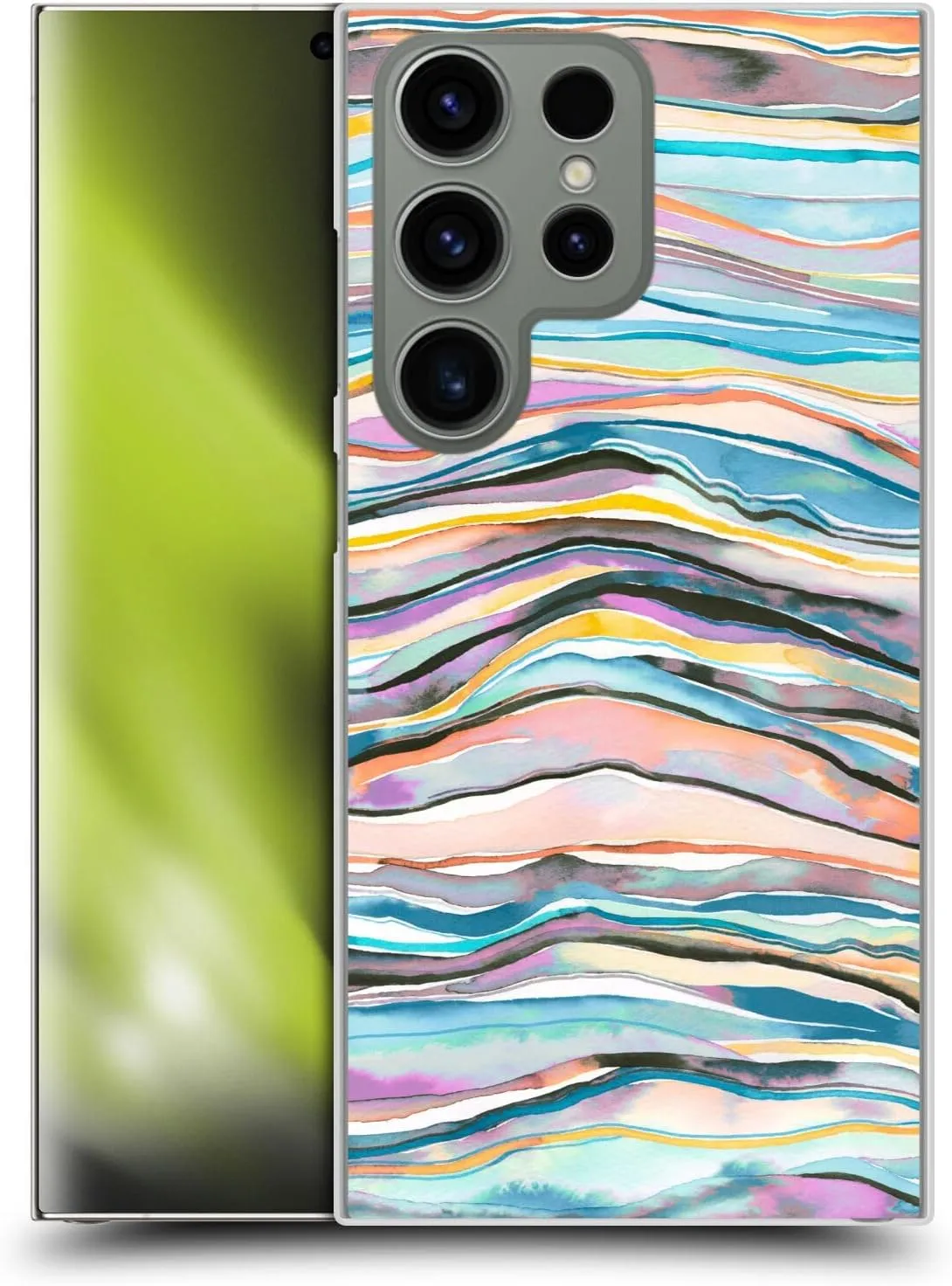 Head Case Designs Officially Licensed Ninola Agate Mineral Layers Turquoise Abstract 3 Hard Back Case Compatible with Samsung Galaxy S24 Ultra 5G