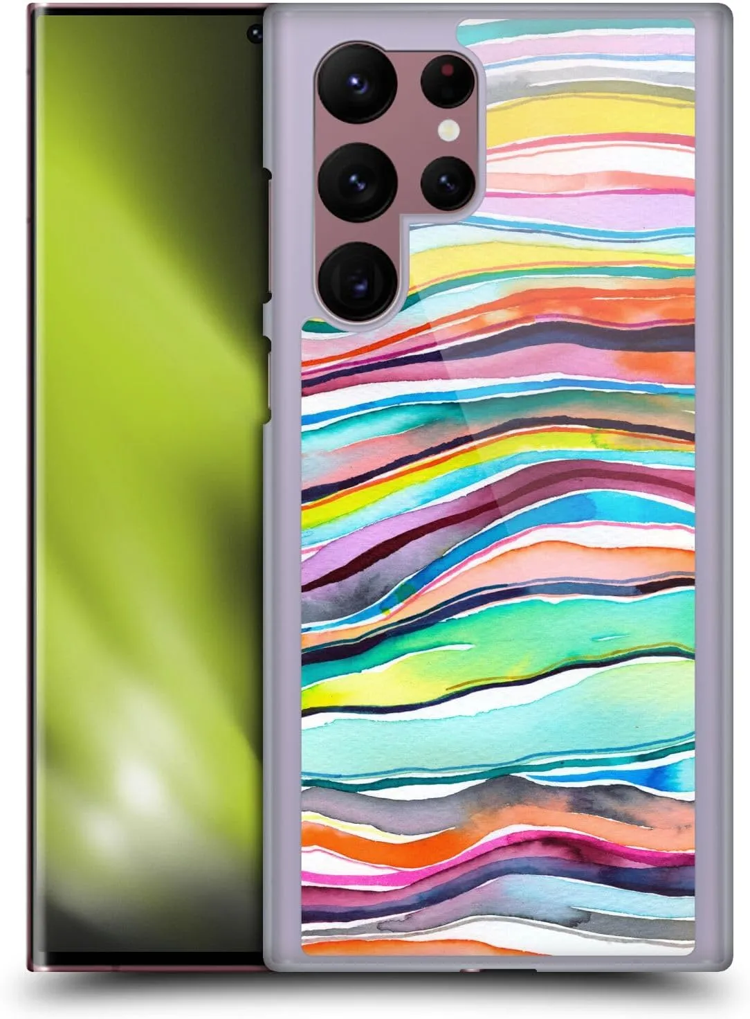 Head Case Designs Officially Licensed Ninola Agate Multi Layers Abstract 2 Hard Back Case Compatible with Samsung Galaxy S22 Ultra 5G